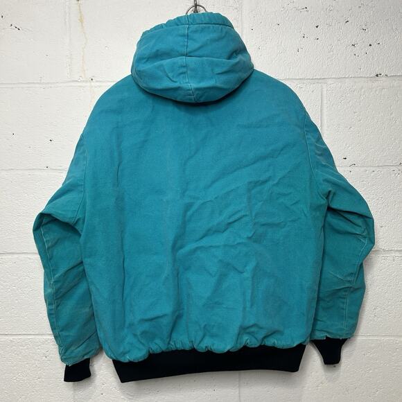 Vintage Polar King By Key Hooded Canvas Jacket “Turquoise” - Picture 2 of 11